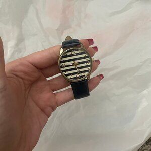 3/$15 Navy and White Stripe Watch